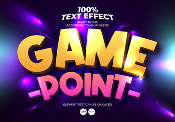 Game Point Text Effect