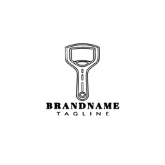 bottle opener logo icon design template vector