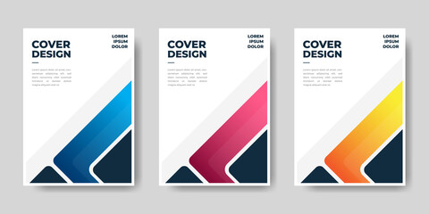 Set of book cover brochure template designs . Vector illustration.