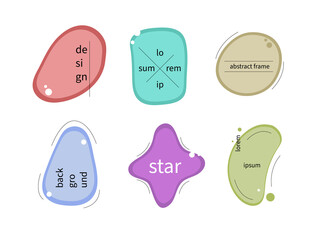 Set of organic shapes. Logo template