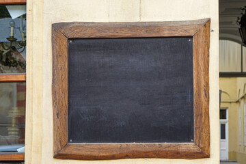 Fototapeta na wymiar Blackboard wooden frame