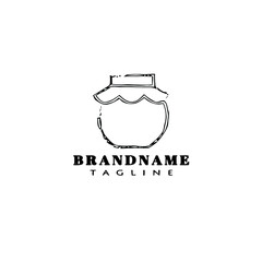 honey cartoon design logo template icon black isolated vector illustration