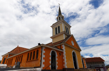 Les Trois Ilets Church - Place of baptism of Josephine who married Napoleon Bonaparte and became Empress of the French. Martinique island.