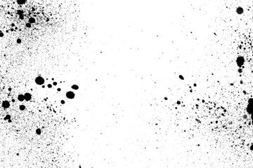 Ink Splash Pattern, Black Watercolor Splatter Background.