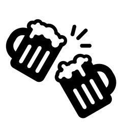 cheers glyph icon