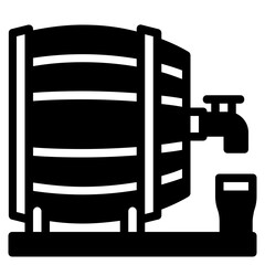 barrel tap glyph icon