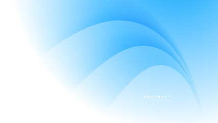Simple wavy 3D light blue and white gradient composition abstract presentation background for business presentation design template. Vector illustration