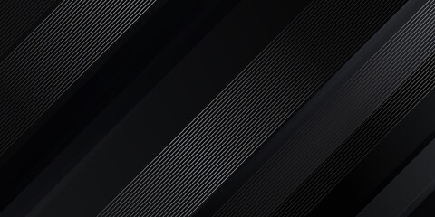 Obraz premium Dark black neutral abstract background for presentation design. Simple black abstract banner background