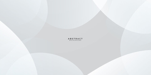 Light white circle abstract background. Modern white gray abstract web banner background creative design.
