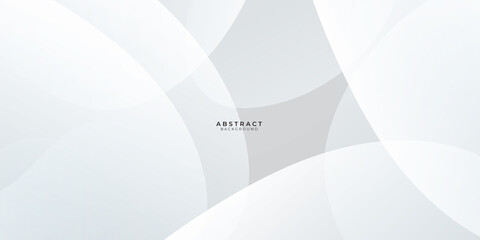 Light white circle abstract background. Modern white gray abstract web banner background creative design.