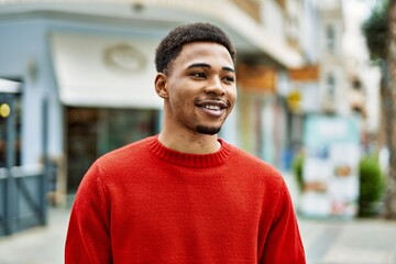 Fototapeta premium Handsome african american man outdoors