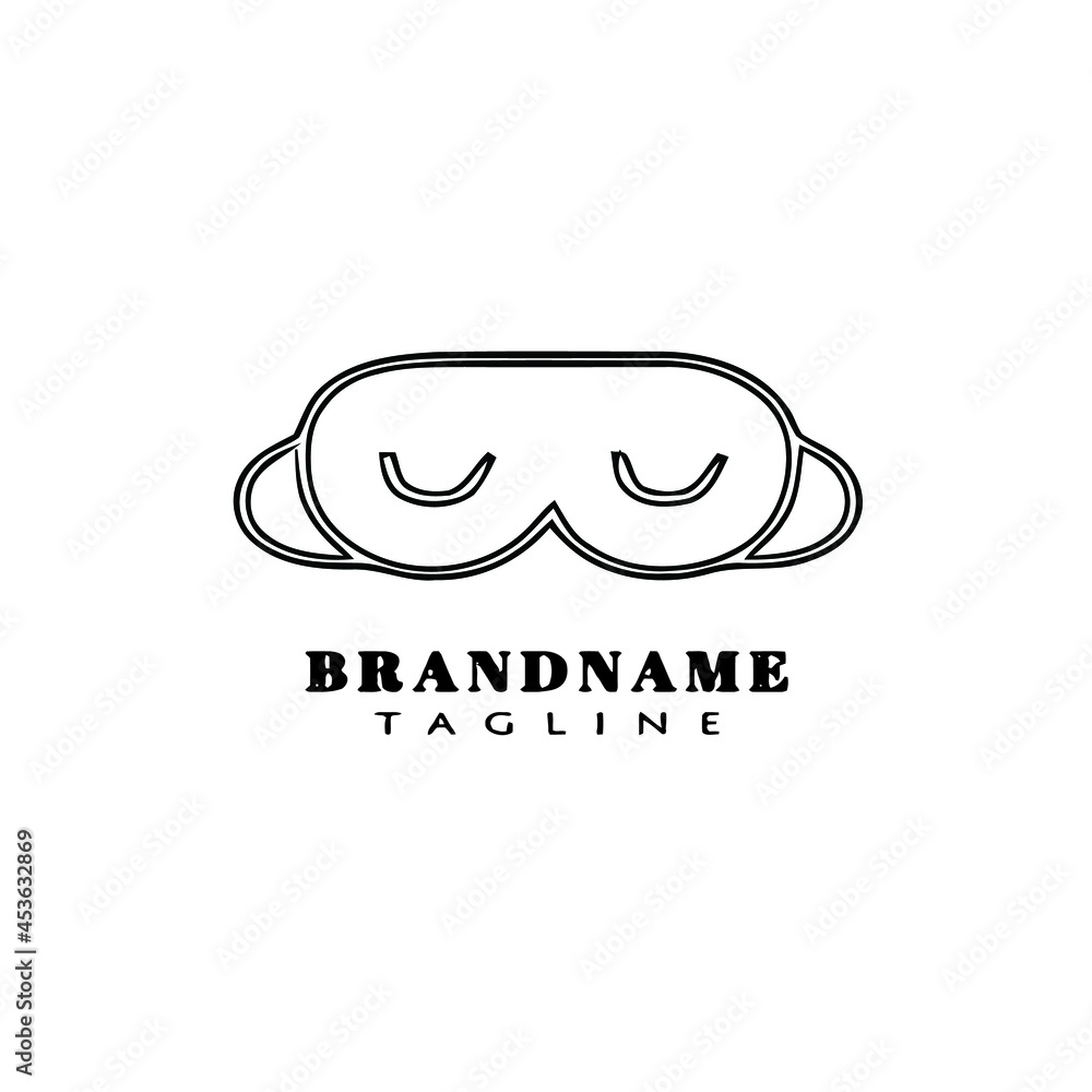 Wall mural sleep mask logo icon design template vector illustration