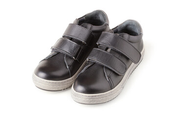 Leather boots for a boy