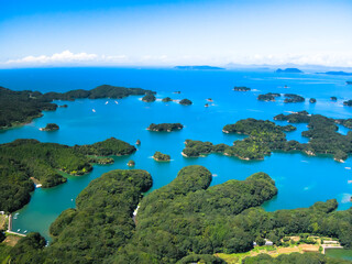 夏の九十九島の空撮