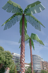 Die sich im Antonipark befindlichen Palmen aus Metall dienen als Titelgeber der Kollaboalben des...