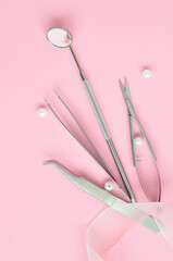 Equipment for eyelash extensions in beauty salon 