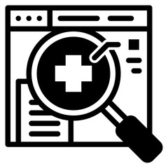 Obraz premium search glyph icon