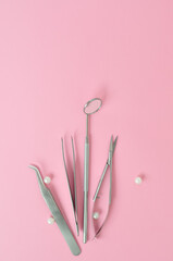 Equipment for eyelash extensions in beauty salon 