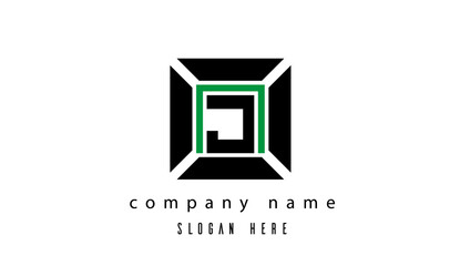 Obraz premium J creative media single latter logo