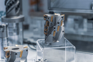 Indexable tooling many placed on a white background.