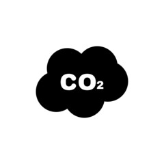 CO2 cloud vector icon. filled flat sign for mobile concept and web design. CO2 carbon dioxide glyph icon.