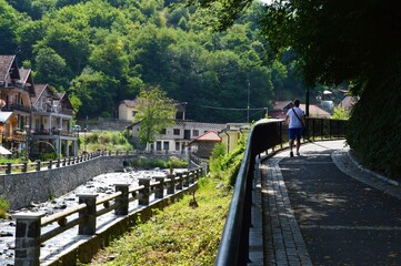 park and quay by the river