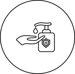 Obraz na płótnie Canvas Hand sanitizer icon design graphic vector illustration