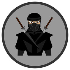 A ninja warrior. Vector illustration. © Александр Колесников
