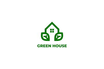 Greenhouse logo template vector