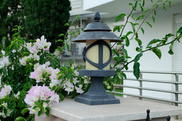 nice fashioned street light on the wall