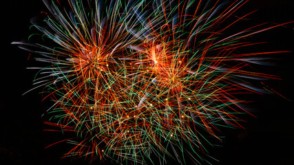 Fireworks long exposure