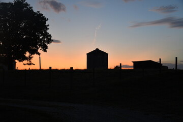 Rural Sunset skyline 