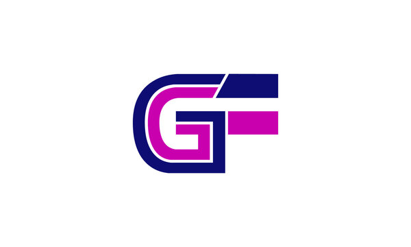 GF Initials Monogram Text Letter Alphabet Logo Design Vector Template