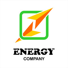 Energy vector logo for company or group, abstract logo power supply and box, modern template,simple and minimalist logotype, just what you want