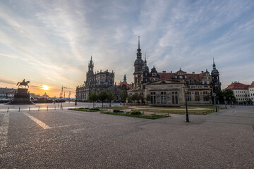 Naklejka premium Dresden, Theaterplatz