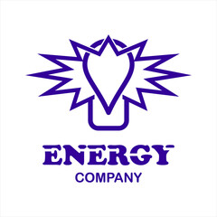 Energy vector logo for company or group, abstract logo light bulb and light, modern template,simple and minimalist logotype, just what you want