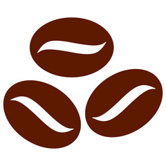 Coffee grains vector illustration. Flat illustration iconic design of coffee grains, isolated on a white background.