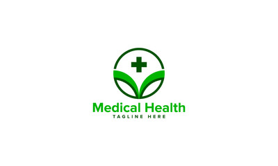 Medical Health Natural Logo Vector Template