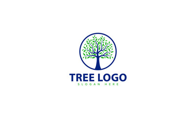 Abstract Natural Tree Logo Vector Template