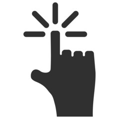 Finger click vector illustration. Flat illustration iconic design of finger click, isolated on a white background.