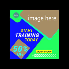 Obraz premium FITNESS GYM SOCIAL MEDIA Post