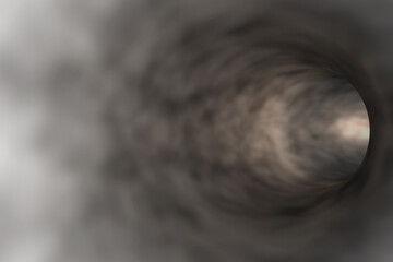 Abstract Gray Tunnel