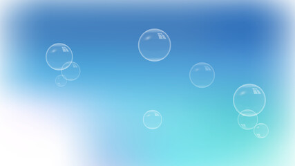 Image of bubbles in water on a blurry blue background.
