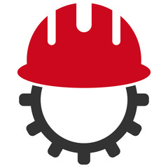 Mechanics engineering vector illustration. Flat illustration iconic design of mechanics engineering, isolated on a white background.