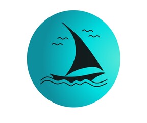 Sailboat symbol logo for your business.