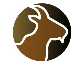 Goat head symbol logo for your business.