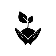 Planting icon isolated on white background
