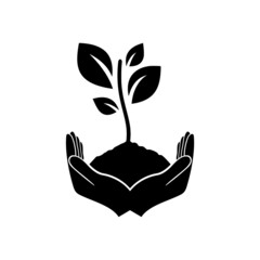 Planting icon isolated on white background
