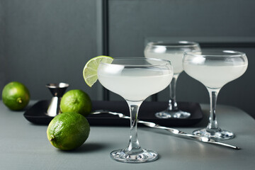 Lime daiquiri cocktail.