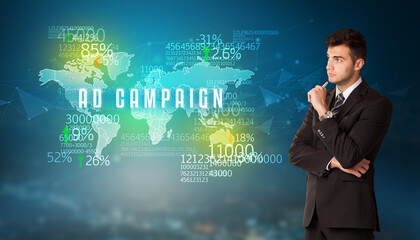 Businessman thinking about market concept